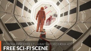 دانلود صحنه آماده سه بعدی علمی تخیلی Sci-Fi Scene