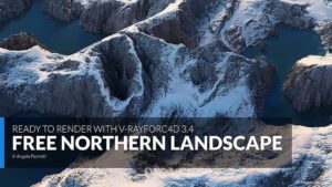 صحنه آماده 3 بعدی منظره شمالی Northern Landscape برای Cinema 4D
