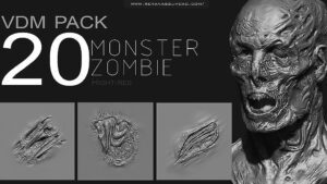 پکیج براش زامبی برای زیبراش Zbrush Zombie Monster VDM