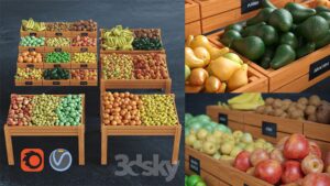 مجموعه مدل سه بعدی میوه Fruits 3D Models