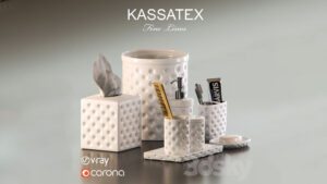 مدل سه بعدی اجزای جانبی بهداشتی Kassatex Home Savoy Accessories