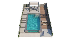 مدل سه بعدی استخر شنا Gazebo and Swimming Pool