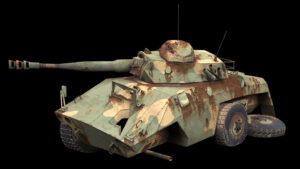 مدل سه بعدی تانک تخریب شده Damaged EE-9 Cascavel Tank