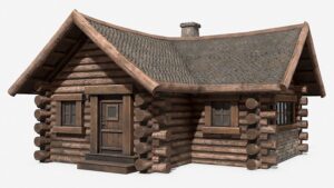مدل سه بعدی خانه چوبی ساده Simple Wooden House
