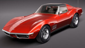 مدل سه بعدی خودرو شورلت کوروت Chevrolet Corvette C3 1969