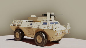 مدل سه بعدی خودرو نظامی Armored Security Vehicle