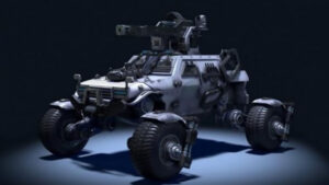 مدل سه بعدی خودرو نظامی علمی تخیلی Sci-Fi Military Buggy