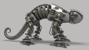 مدل سه بعدی ربات مارمولک Mecha Lizard Model