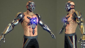 مدل سه بعدی سایبورگ جنگجو Cyborg Fighter