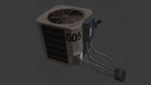 مدل سه بعدی سیستم تهویه صنعتی Industrial Air Conditioner