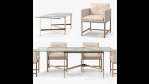 مدل سه بعدی میز و صندلی Dining Table Chair
