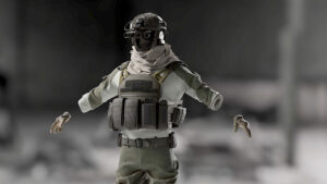 مدل سه بعدی کاراکتر سرباز Soldier High Poly Equipment