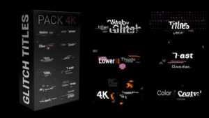 پروژه فاینال کات مجموعه تایتل گلیچ Glitch Titles Pack 4K