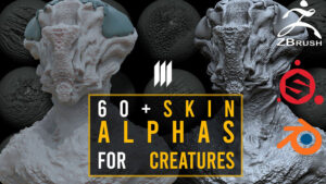 مجموعه براش پوست موجودات Skin Alphas for Creatures