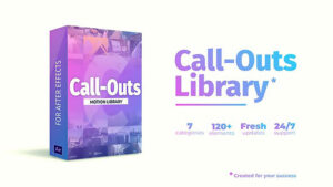 پروژه افترافکت کتابخانه اجزای فراخوانی Call Outs Library