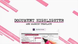 پروژه افترافکت هایلایت متن در سند Document Highlighter