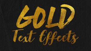 کالکشن استایل فتوشاپ متن طلایی Glitz, Glam and Glass Gold Text Effects