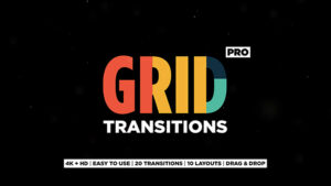 پروژه افترافکت مجموعه ترانزیشن شبکه ای Grid Transitions
