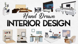پروژه افترافکت مجموعه انیمیشن دستی طراحی Hand Drawn Interior