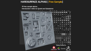 مجموعه تصویر آلفا برای مدلسازی سطوح سخت Hardsurface Alpha Maps