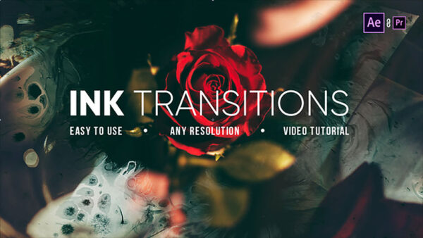 پروژه افترافکت مجموعه ترانزیشن جوهری Ink Transitions افکت ۲۴