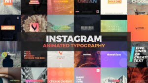 پروژه افترافکت پست اینستاگرام با تایپوگرافی Instagram Animated Typography