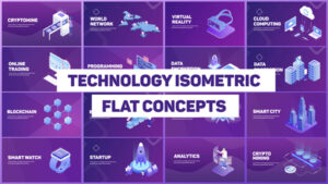 پروژه افترافکت پرزنتیشن تکنولوژی Technology Isometric Concepts