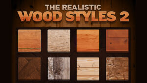 مجموعه استایل فتوشاپ واقعگرایانه چوب The Realistic Wood Styles 2