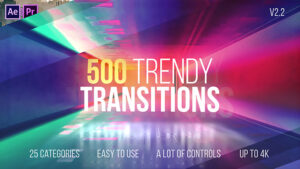 مجموعه ترانزیشن افترافکت Trendy Transitions
