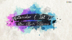 پروژه افترافکت اسلایدشو جوهر و آبرنگ Watercolor Ink Slideshow