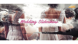 پروژه افترافکت اسلایدشو عروسی با قلم نقاشی Wedding Brush Slideshow