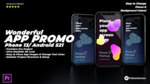 پروژه پریمیر تیزر تبلیغاتی اپلیکیشن Wonderful App Promo