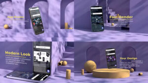 پروژه افترافکت تیزر تبلیغاتی اپلیکیشن 3D App Promo