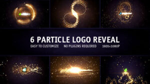 پروژه افترافکت نمایش لوگو پارتیکلی Particle Logo Reveal Pack