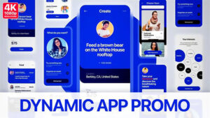 پروژه افترافکت تیزر تبلیغاتی اپلیکیشن Dynamic App Promo