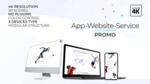 پروژه افترافکت تیزر تبلیغاتی وبسایت و اپلیکیشن App Website Service Promo