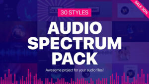 پروژه افترافکت مجموعه ویژوالایزر موزیک Audio Spectrum Pack