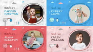 پروژه افترافکت اسلایدشو کودک Baby Album Slideshow