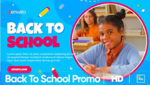پروژه افترافکت تیزر تبلیغاتی بازگشت مدرسه Back to School Promo