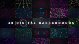 پروژه افترافکت 30 پس زمینه دیجیتال Digital Backgrounds
