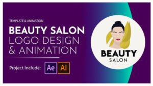 پروژه افترافکت نمایش لوگو سالن زیبایی Beauty Salon Logo