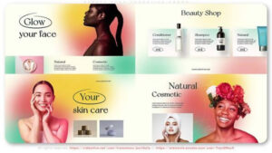 پروژه افترافکت تیزر تبلیغاتی لوازم آرایش Beauty Shop Cosmetics Promo