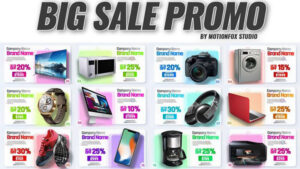 پروژه افترافکت تیزر تبلیغاتی فروش ویژه Sale Promo