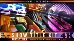 پروژه افترافکت مجموعه تیزر نمایش لوگو Show Logo Intro Kit