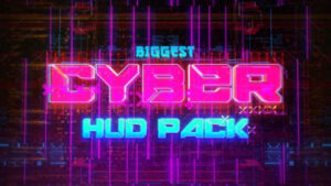 پروژه افترافکت مجموعه انیمیشن سایبرپانک Biggest Cyber HUD Pack