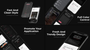 پروژه افترافکت تیزر تبلیغاتی اپلیکیشن Black App Promo