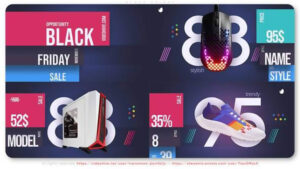 پروژه رایگان افترافکت تیزر تبلیغاتی فروش ویژه Black Friday
