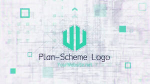 پروژه افترافکت نمایش لوگو روی طرح Blueprint Scheme Logo