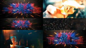 پروژه افترافکت تریلر سینمایی Cinematic Neon Trailer Teaser