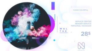 پروژه تیزر تبلیغاتی رنگارنگ افترافکت Clean Colorful Promo